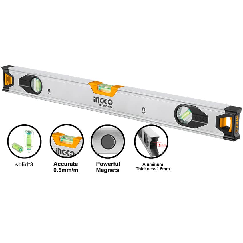 INGCO LEVELLING SPIRIT LEVEL W/MAGNET 30CM