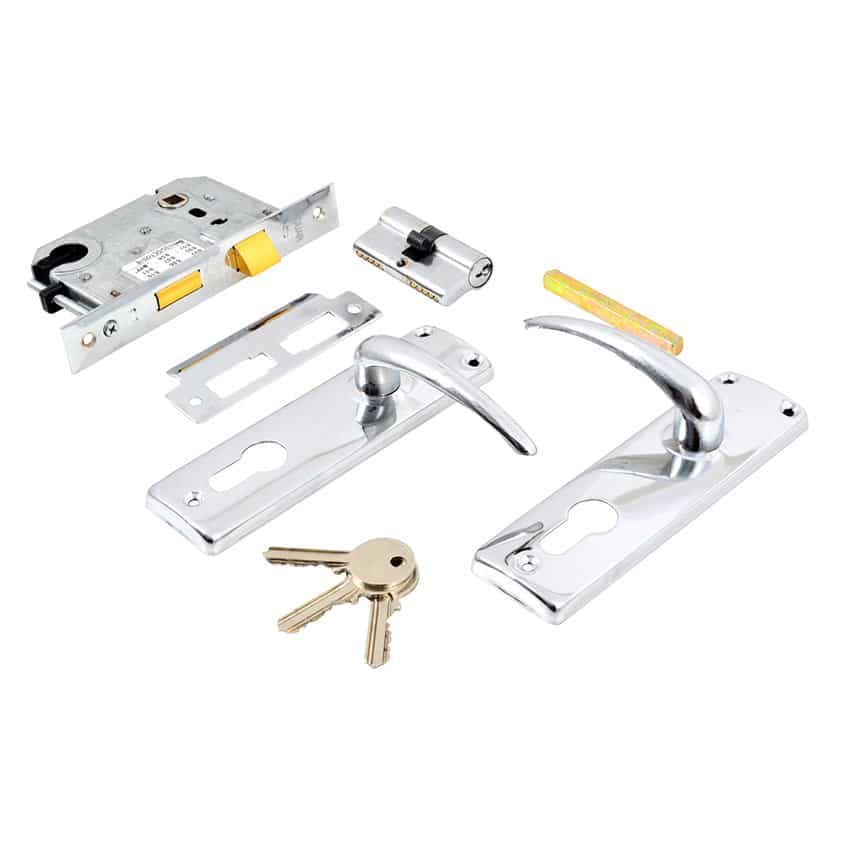 Jaguar Cylinder Lockset - Chrome Plated