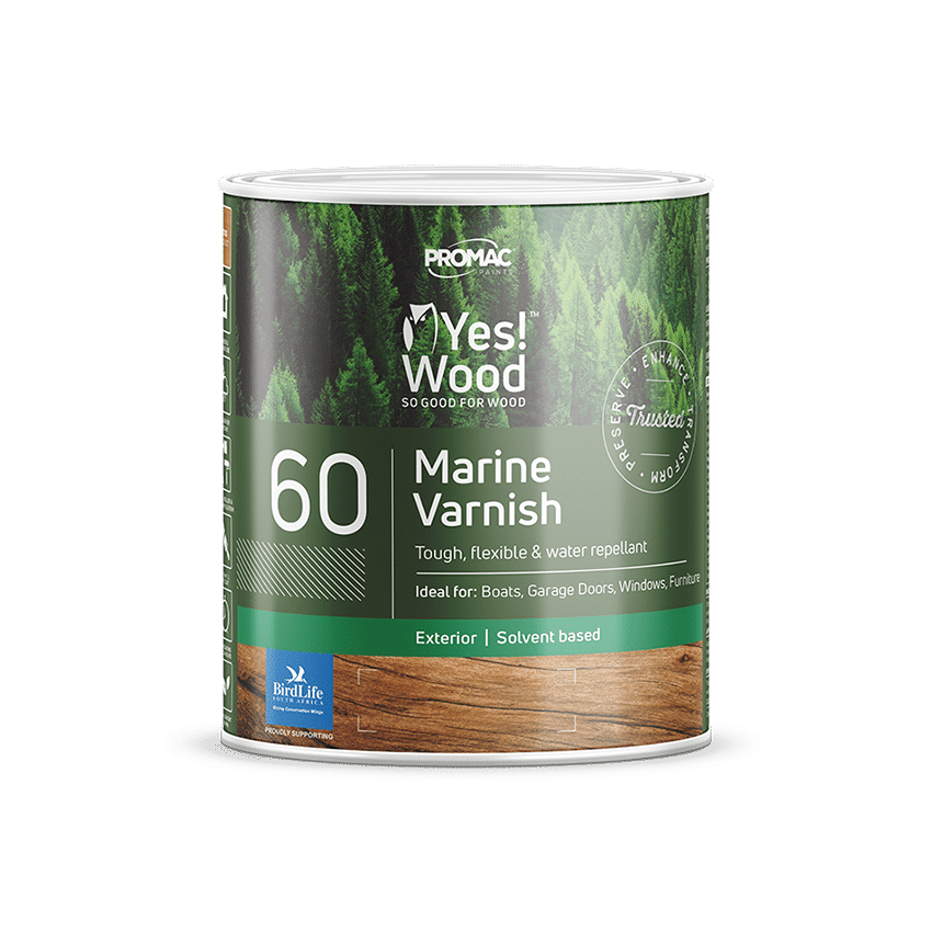 YES WOOD 60 MARINE VARNISH GLOSS INT/EXT CLEAR 1L