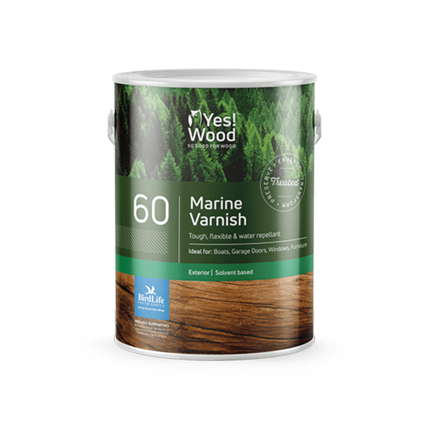 YES WOOD 60 MARINE VARNISH GLOSS INT/EXT CLEAR 5L