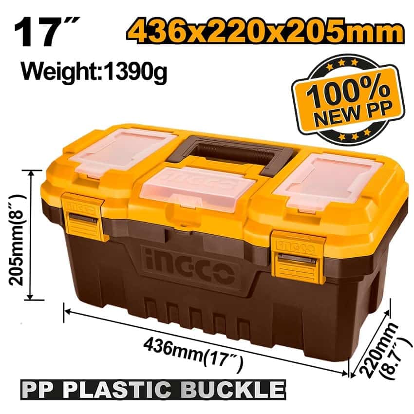 INGCO TOOL BOX PLASTIC 220X205MM 15KG