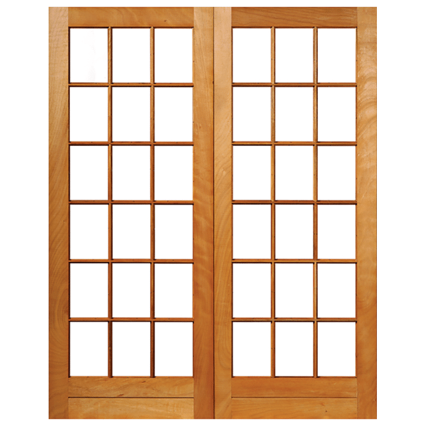 Swartland Door pair-Small pane, 105mm stiles