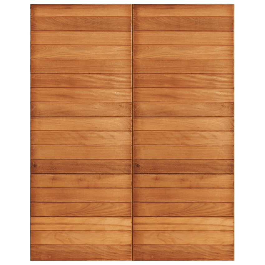 Swartland Door pair-Horizontal Slatted with no frame
