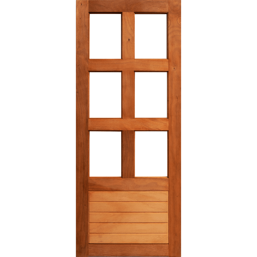 Swartland Door-Horizontal Slatted with full glass top