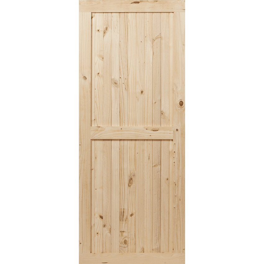 Swartland Door-Pine Open Back Framed and Ledged Batten Door