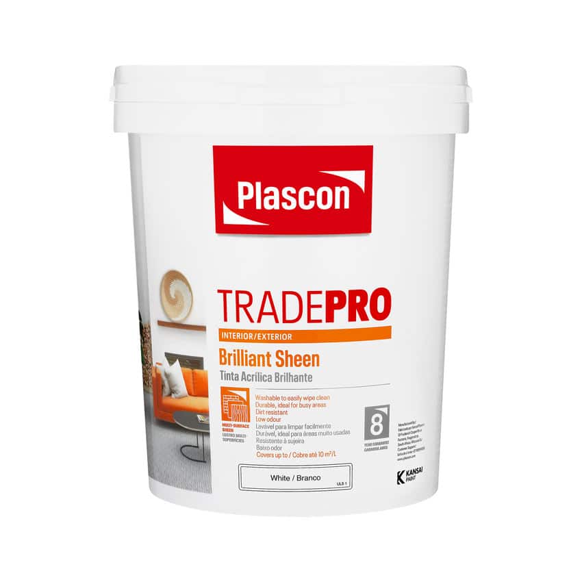 PLASCON TRADEPRO BRILLIANT SHEEN WHITE 20L