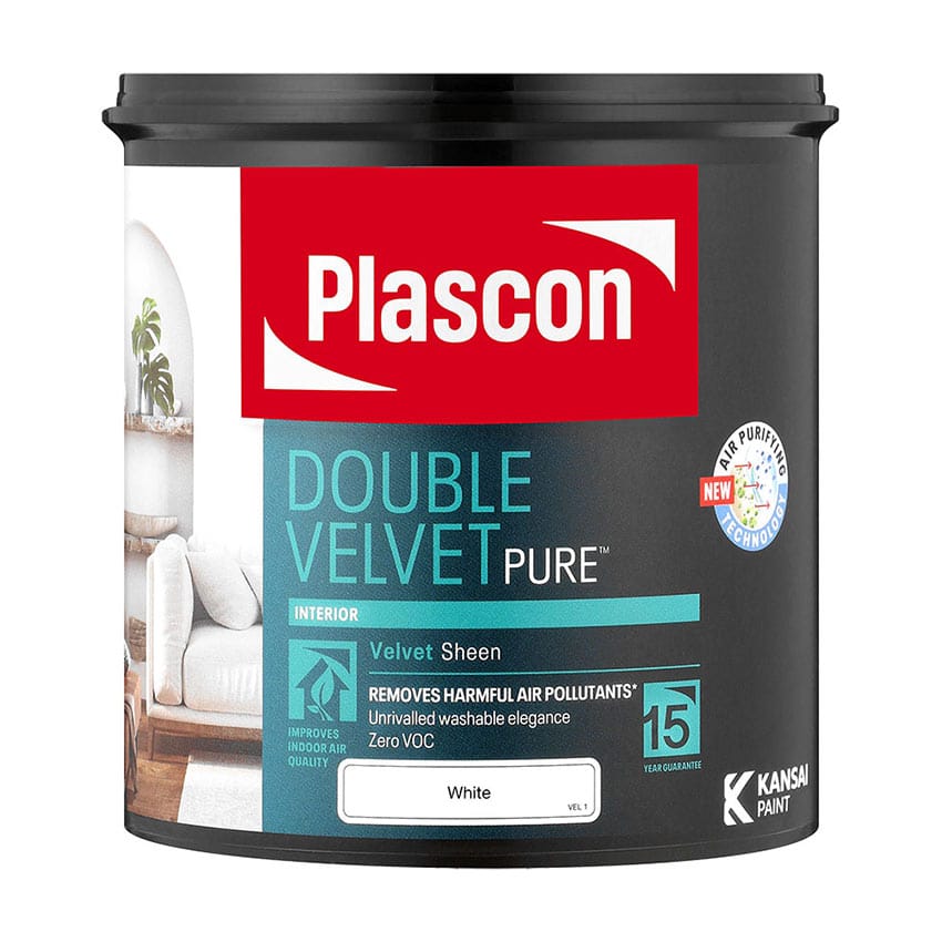 PLASCON DOUBLE VELVET WHITE 1L