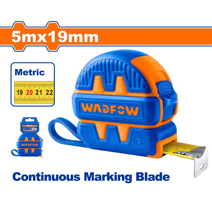WADFOW TAPE MEASURE STEEL 5MX19MM U/DESIGN