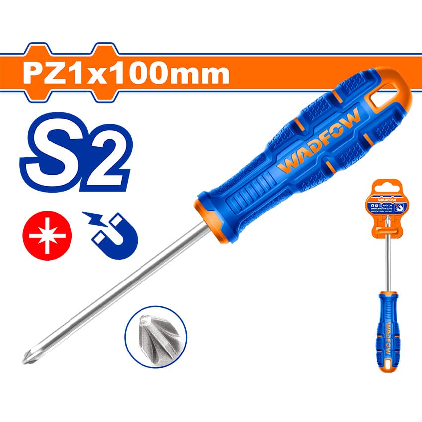 WADFOW SCREWDRIVER POZIDRIV S2 100MM
