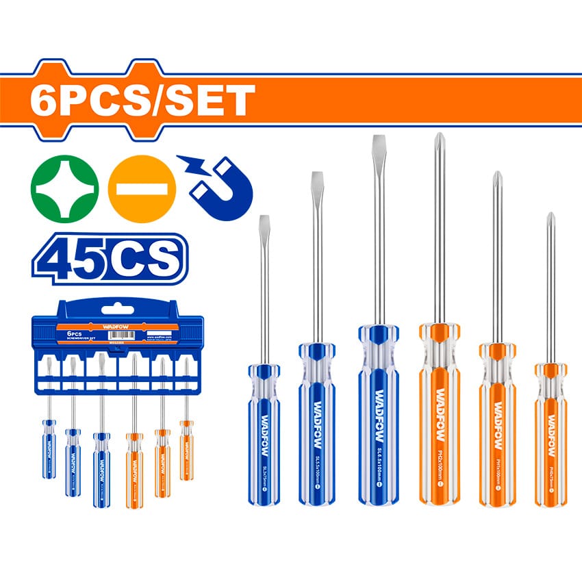 WADFOW SCREWDRIVER CLEAR SET 6PCE