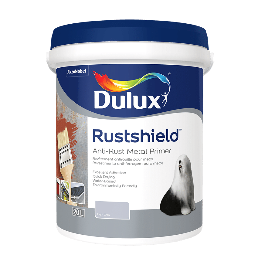 Dulux Rustshield Anti-Rust Metal /Primer Water-based - 20L - Light Grey