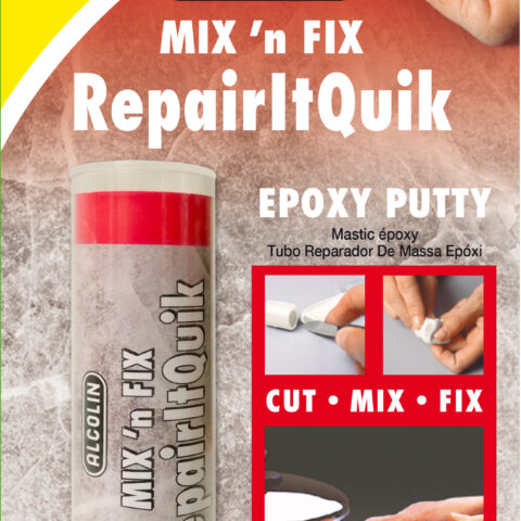 Alcolin Mix 'n Fix Repairitquik Epoxy Putty Stick - 57g