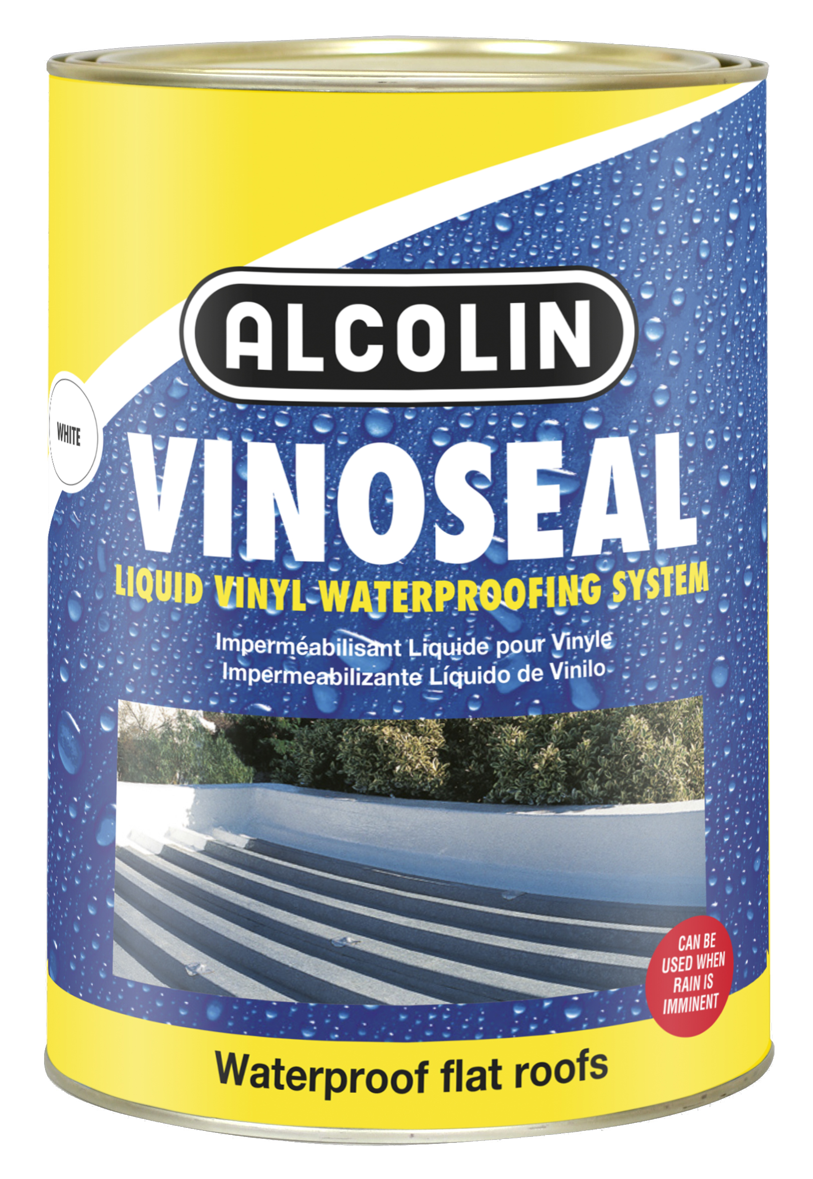 Alcolin Vinoseal Heavy Duty Waterproofer for Flat Roofs White - 5L