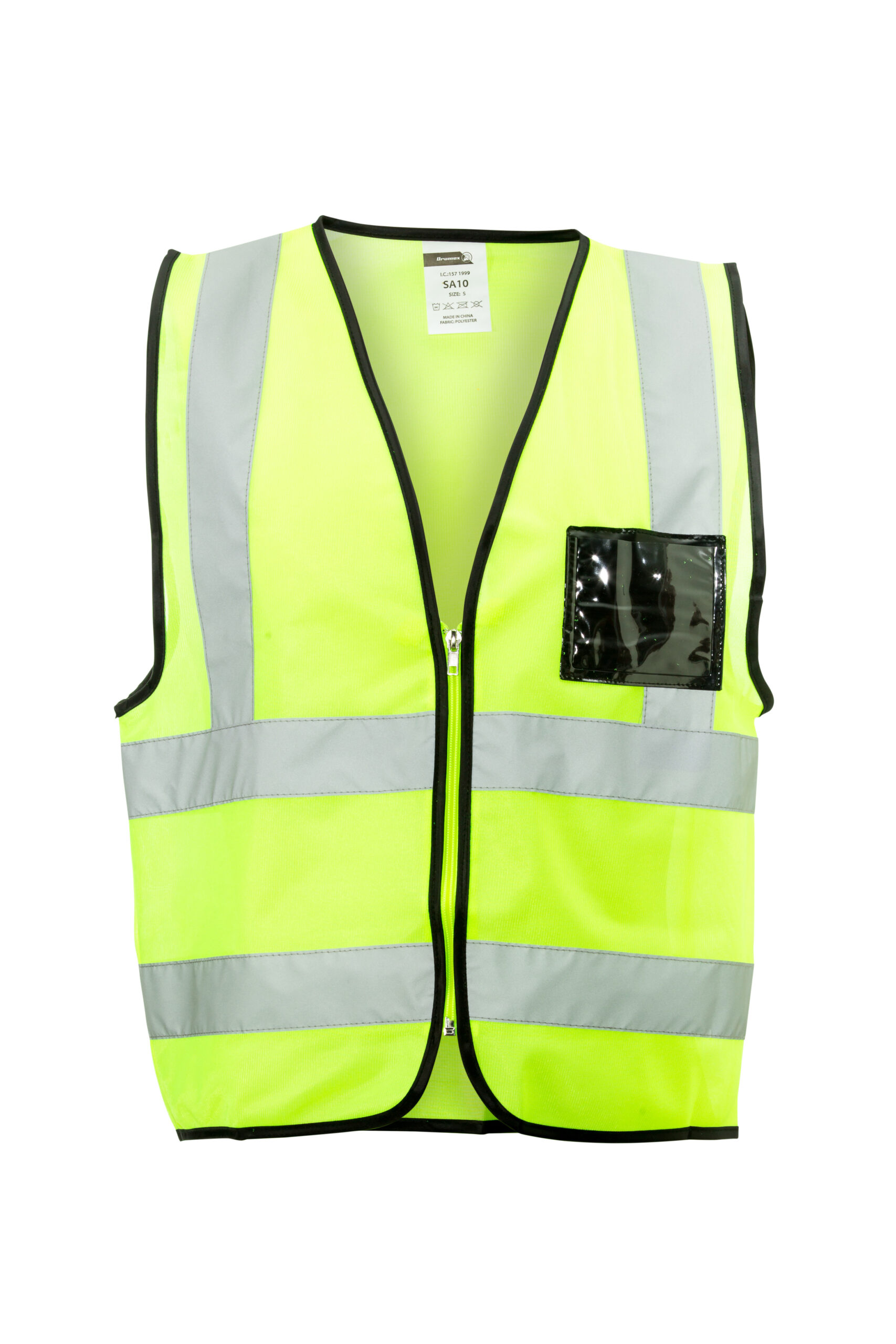 Dromex Vest Reflective ID POCKET & ZIP SA10 (S) Lime