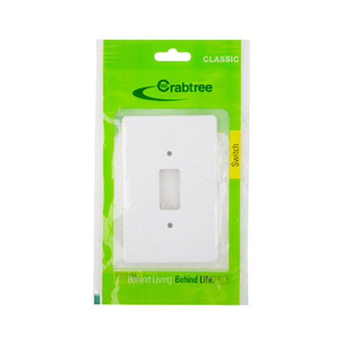 Crabtree Classic 1L Coverplate 50x100 White