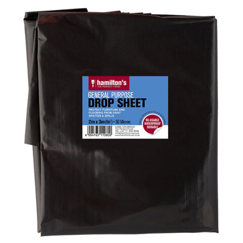 UTILITY BLACK DROP SHEET 2M X 3M - 50MIC