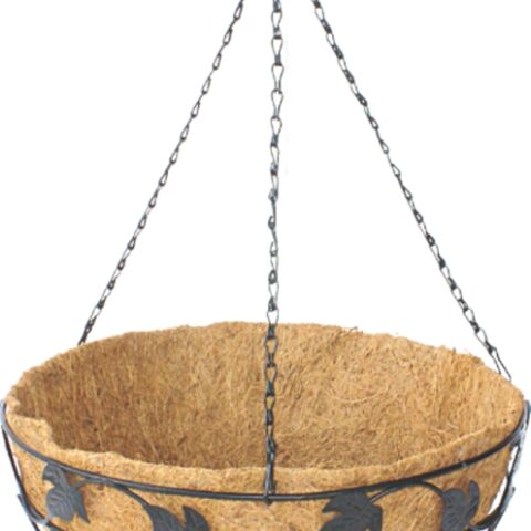 FDB BASKET HANGING 30CM LEAF DESIGN WITH COCO LINE