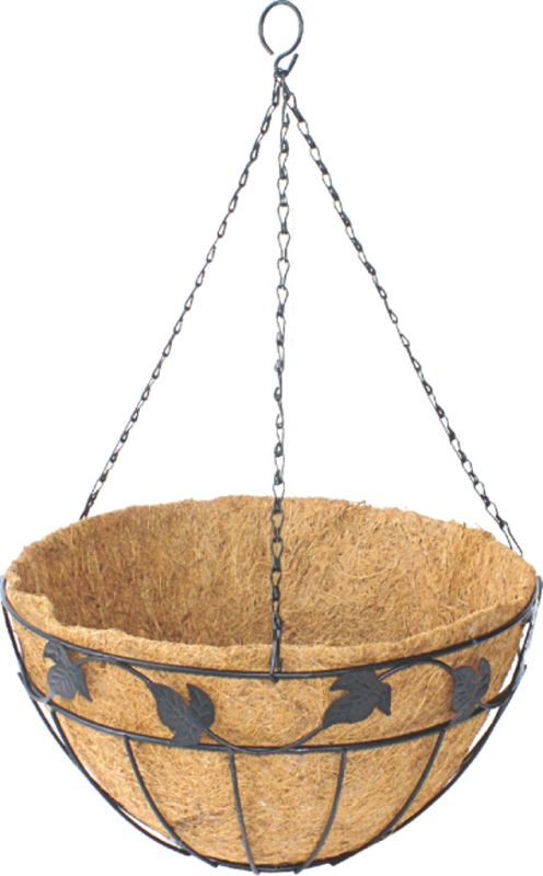 FDB BASKET HANGING 30CM LEAF DESIGN WITH COCO LINE