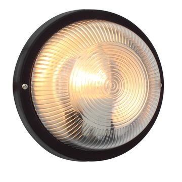 EUROLUX B/HEAD ROUND PLASTIC PLAIN 190MM BLACK