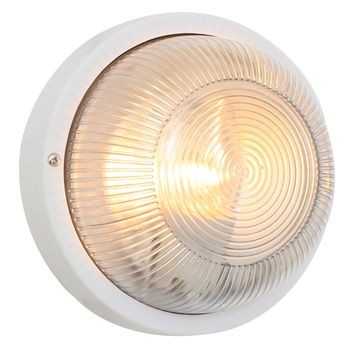 EUROLUX B/HEAD ROUND PLASTIC PLAIN 190MM WHITE