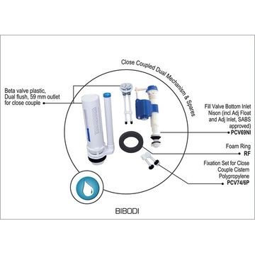 MECHANISM DUAL FLUSH CC