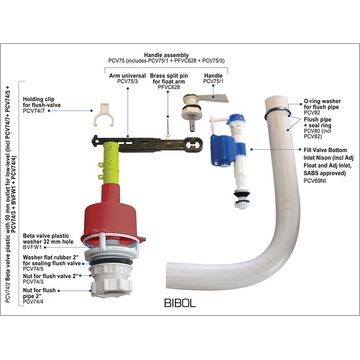 MECHANISM FRONT FLUSH LL BOT INLET