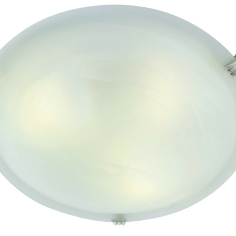 EUROLUX LIGHT CEILING ALABASTER 300MM SATIN CHROME