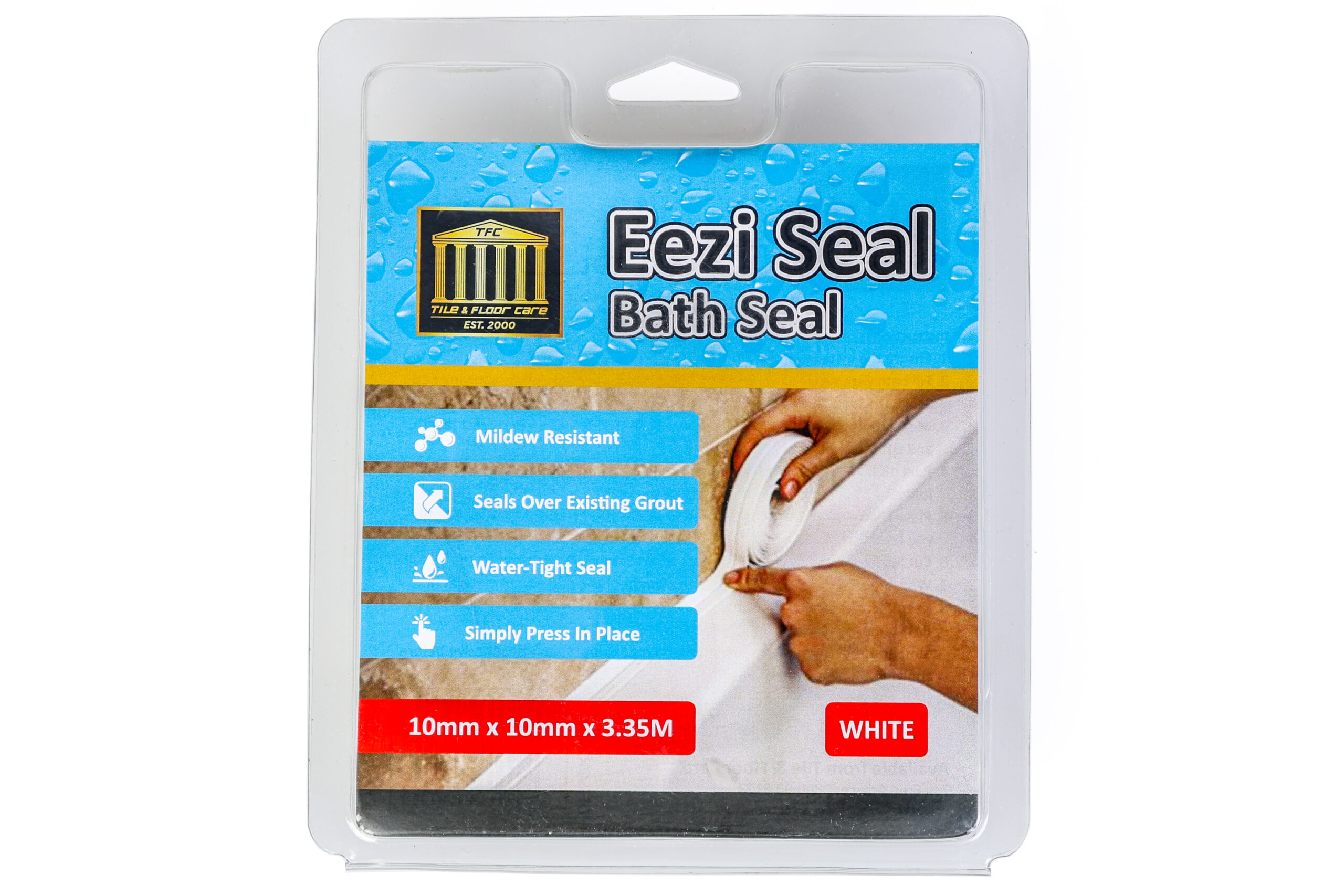 Eezi Seal Bath Strip 10x10mmx3.35m White