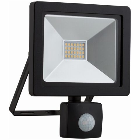 EUROLUX FLOODLIGHT LED 20W & SENSOR 4000K BLACK