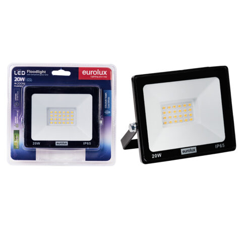 EUROLUX FLOODLIGHT 10W WITH DAY NIGHT SENSOR BLK