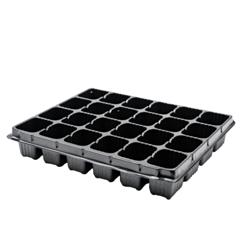 24 Cavity Seedling Tray V/ Pack Black 4x6cm