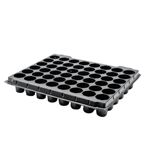 48 Cavity Seedling Tray V/Pack Black 4x12cm