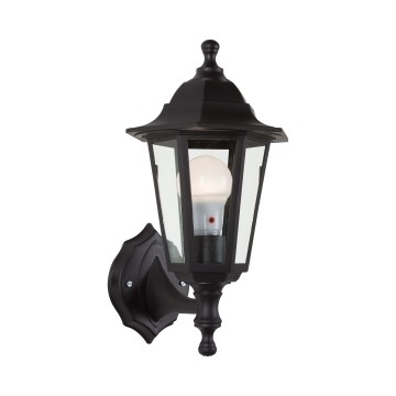 EUROLUX LANTERN PLASTIC 6 PANEL UP FACING BLACK