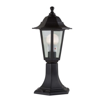EUROLUX LANTERN PLASTIC 6 PANEL PEDESTAL BLACK