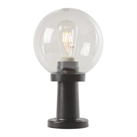 EUROLUX BOWL FITTING OUTD PILLAR MOUNT 200MM OPAL