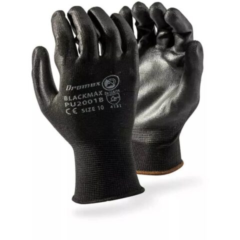 DROMEX GLOVES PU COATED BLACKMAX 10