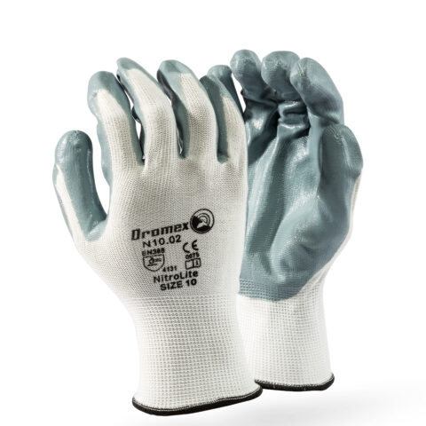 DROMEX GLOVES NITROLITE PALM GREY 9