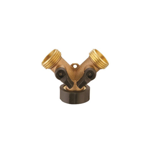 ADAPTOR Y PIECE BRASS WITH LEVER SW